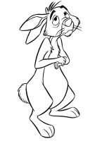 A coloring page of winnie the pooh - rabbit